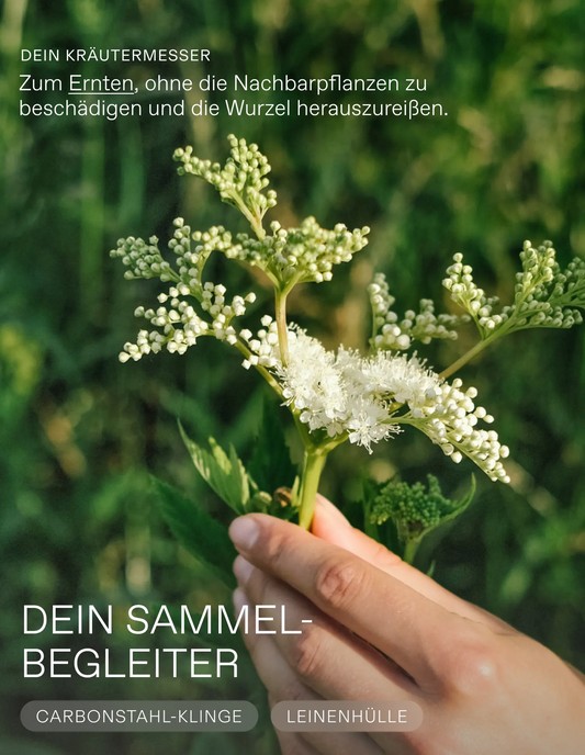 Kräutermesser mit Leinenhülle