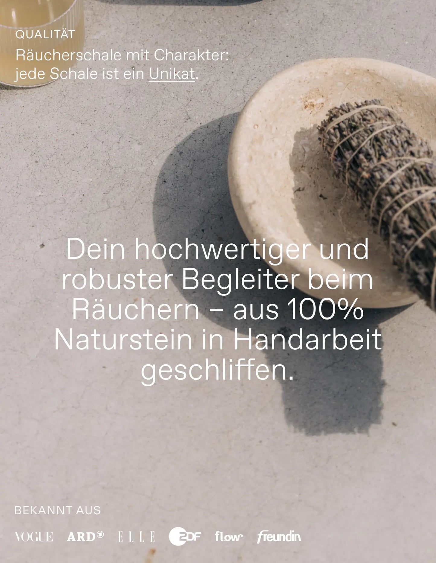 Räucherschale aus Naturstein