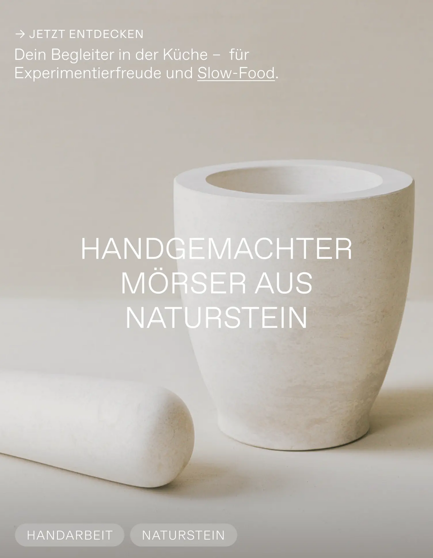 Mörser aus Naturstein